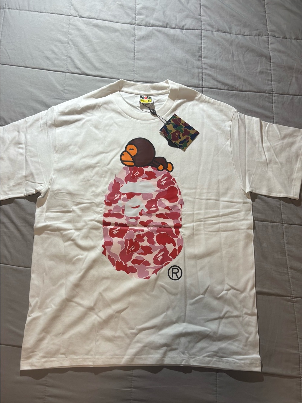 A Bathing Ape Pink Camo Graphic Tee